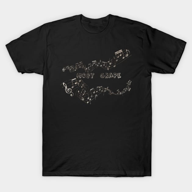 Musical Notes Vintage - Moby Grape T-Shirt by Koi.buluk